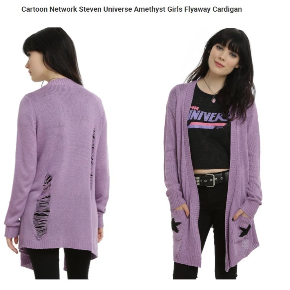 Steven Universe Amethyst Girls Flyaway Cardigan Cartoon Network
